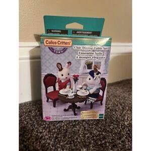 Calico Critters Town Chic Dining Table Set Accessories Overseas Edition Sealed